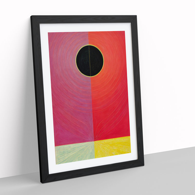 XV1022-535X An Abstract Art Painting No.7 - Single Picture Frame Painting, 64cm H x 46cm W x 2cm D, Black