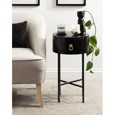 Table de bout avec rangement Leighty