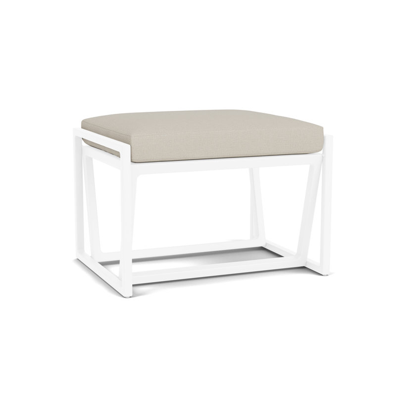 Summit Outdoor Ottoman, White, Fife Fog