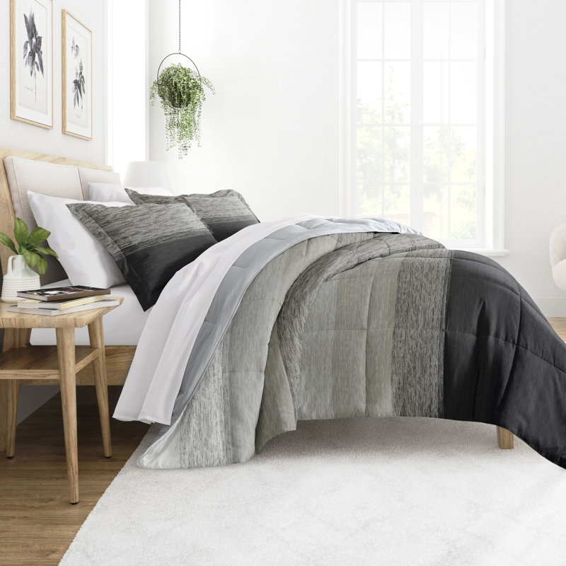 Gray Ombre Down Alternative Full Comforter Set