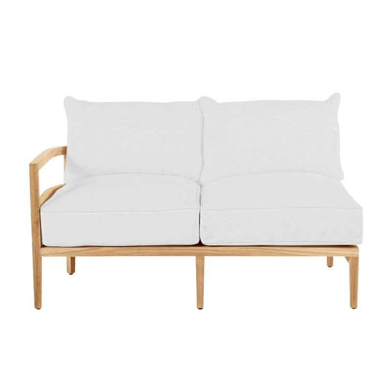 Teck de Santa Barbara faisant face au bras gauche - Teck naturel, Teck naturel, InsideOut® Rollo ‑ lin dentelle