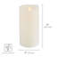 Realistic LED Flame Technology Candle Pillar with Blow Out Feature, 3x6 Inch, White