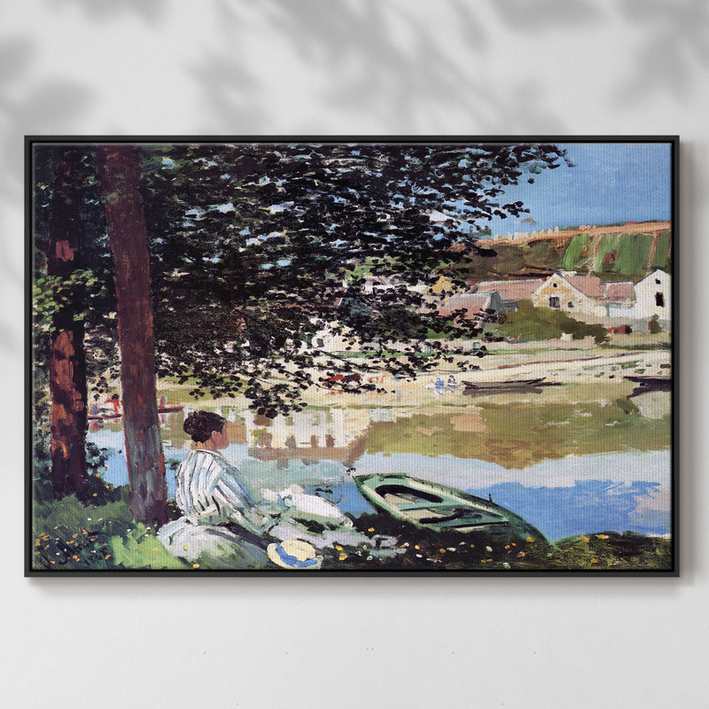 Monet, Toile avec cadre flottant noir, H 41 po x l 27 po x P 2 po