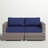 Arreola Fully Assembled 66" Wide Outdoor Wicker Loveseat with Cushions-92465191-71107605