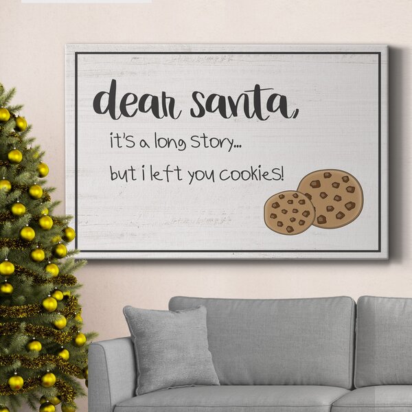 The Holiday Aisle® Dear Santa On Canvas Print 