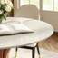 Table de salle à manger Mid-Century ronde avec plateau en pierre frittée et base en bois massif pour 2 à 6 personnes-1382492780-1387479901