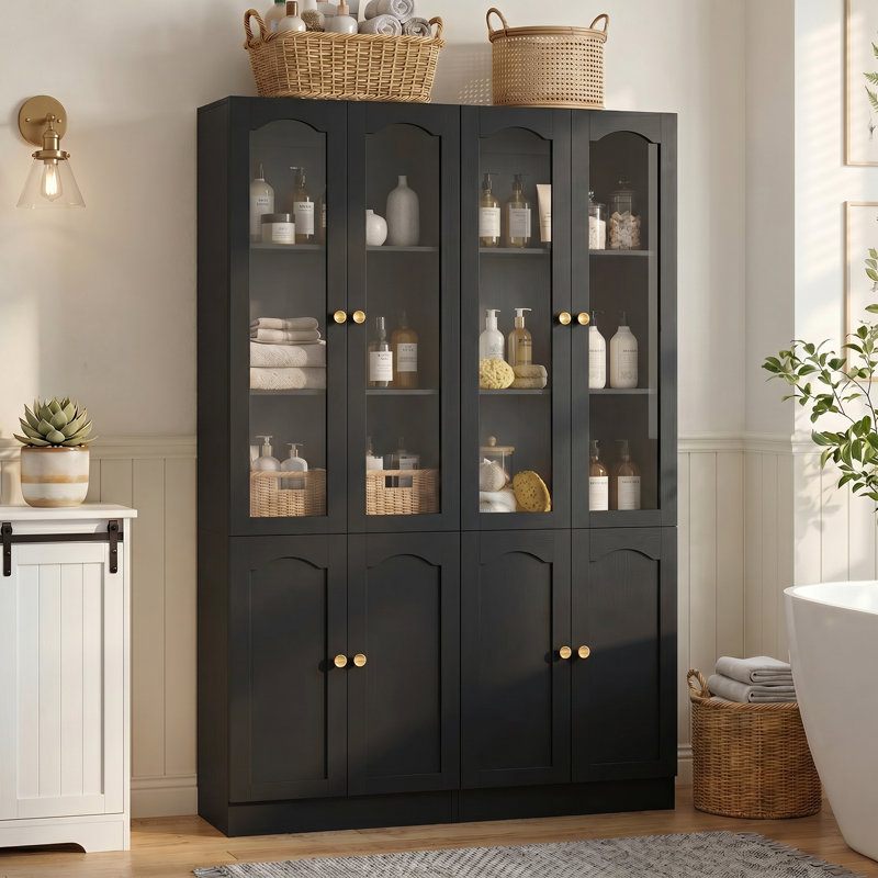 Garde-robe avec porte en verre