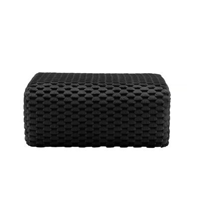 Tissu de repose-pieds en flanelle - noir