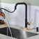 ARCORA Single Handle Pull Down Kitchen Faucet with Soap Dispenser and Deck Plate