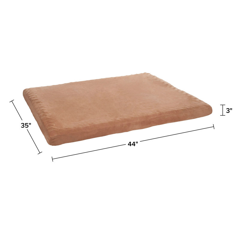 Grand lit orthopédique pour chien PETMAker - lit pour animal de compagnie 44 x 35, argile, Grand (l 44 po x P 35 po x H 3 po)