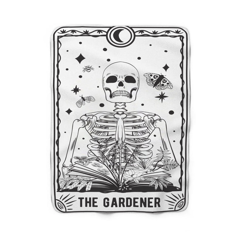 Carte de tarot The Gardener - 1 pièce - Sherpa Premium - Luxueux Art Design, L 50 po x L 60 po