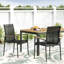 Ensemble de 2 chaises de jardin d'extérieur style campagne moderne