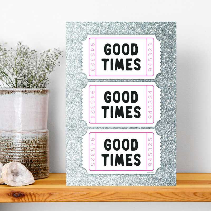 «Good Times», art mural moderne et audacieux, H 18 po x l 12 po