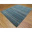 Tapis bleu en laine noué à la main 8 pi x 10 pi 8 po x 10 pi Yale 37 po.
