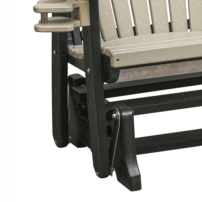Banc en plastique pour l'extérieur, Beige / noir