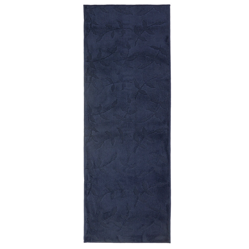 Tapis de couloir bleu marine Davario, Tapis de couloir 2 pi 2 po x 7 pi