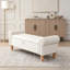 Banc de rangement avec repose-pieds, repose-pieds rembourré