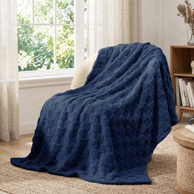 Couverture polaire à carreaux Bedsure, décoration mignonne pour la maison, 152 cm × 203 cm