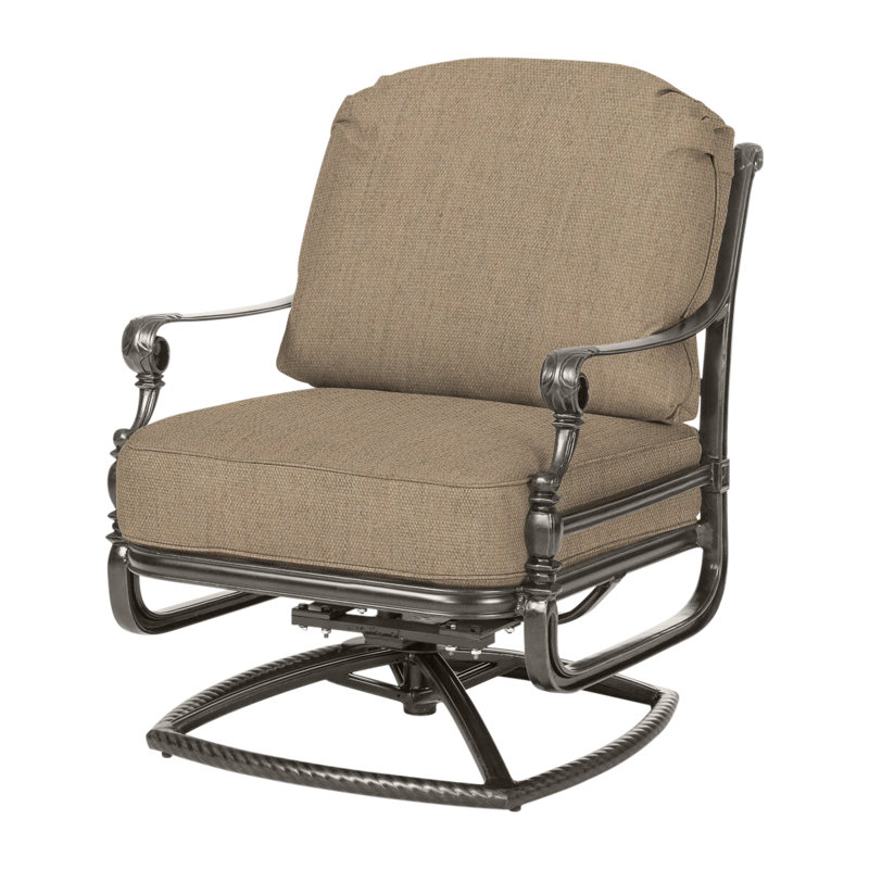 Grand Terrace Outdoor Rocker Chair, Canvas Heather Beige Sunbrella® Canvas, Bronze