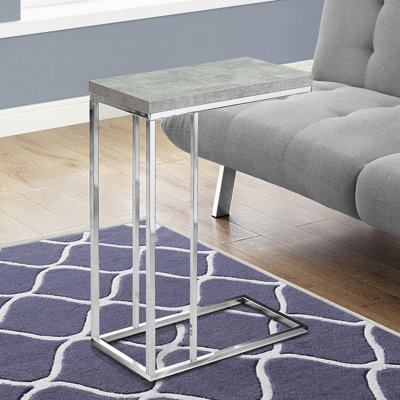 Accent Table C-Shaped End Side Snack Living Room Bedroom Metal Contemporary Modern