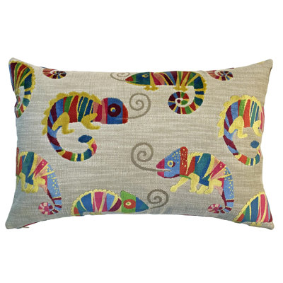 Shoji Kenevir Velvet Animal Print Lumbar Pillow Cover & Insert