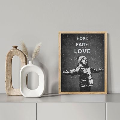 " Banksy Hope Faith Love "