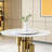 Eco-Friendly 59 Inch Round Sintered Stone Dining Table with Rotating Lazy Susan