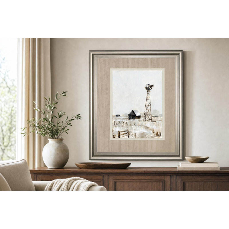 Rustic Prairie II Wall Art - 34" x 40" - Silver Frame