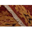 Tapis rouge / ivoire / orange en laine noué à la main 8 pi 1 po x 9 pi 11 po Brazell