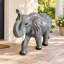 Statue d'éléphant de jardin avec trompe levée