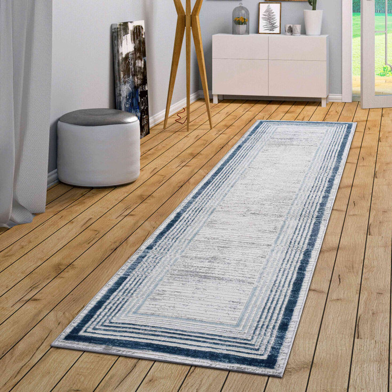 Collection Bordered Runner Rug, Runner 2'2" x 8'