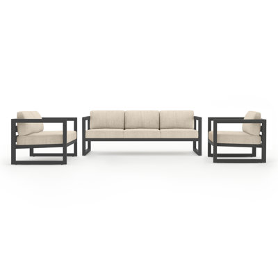 Smith 3 Piece Sofa Seating Group with SunbrellaCushions by AllModern