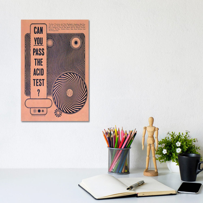 Test Acid par radio Days-impression, Toile tendue, Pas de tapis, H 12 po x l 8 po x P 0,75 po