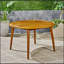 Table de salle à manger d'extérieur en bois d'acacia de 47 pouces Stamford, durable et résistante aux intempéries pour les rassemblements de patio-1651218707