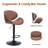 Modern Swivel Faux Leather Bar Stool-1578393036