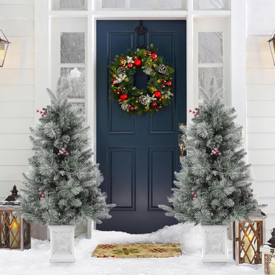 36' H Lighted Artificial Christmas Tree