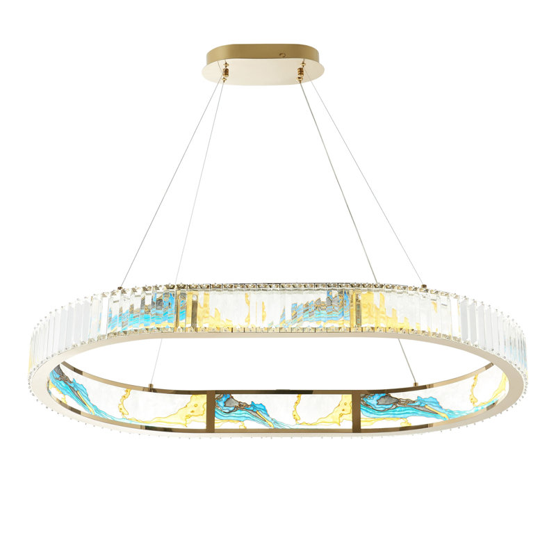 Lustre en roue de chariot à DEL 1 lumière Estacia