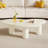 46.45" Modern Centre Table, Irregular Cream White Cloud Coffee Table with 3 Legs