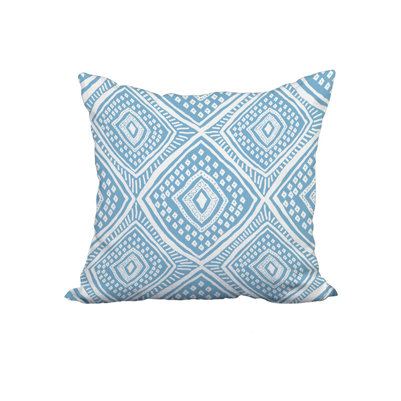  Print Square Pillow Cover & Insert, 18" x 18", Blue