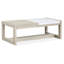 Table basse rectangulaire avec 2 tables de bout et canapé