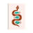 Southwestern Slither In Rust And Turquoise by Allie Falcon - Wrapped Canvas Print-922712615