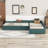 Upholstered Double Daybed with Trundle and Drawer-1430117701