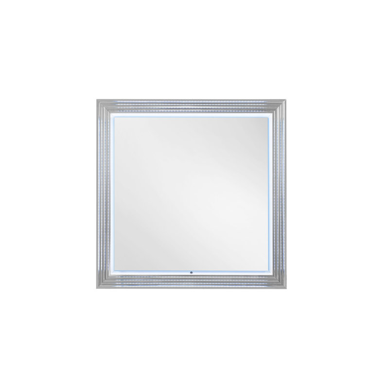 Moon Smooth Mirror With Led, Sleek And Modern Design, High Gloss Finish, Built-In Led For Enhanced Illumination.
