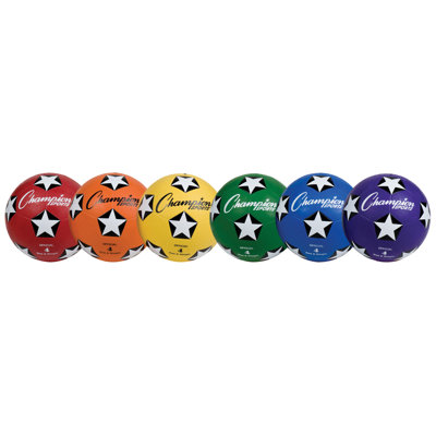 Ballon de soccer en caoutchouc Champion Sports, taille 4, ensemble de 6