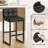 Sturdy Modern Low-Back Counter Height Bar Stools with Metal Frame and Faux Leather Upholstery-1241350255-1241350243