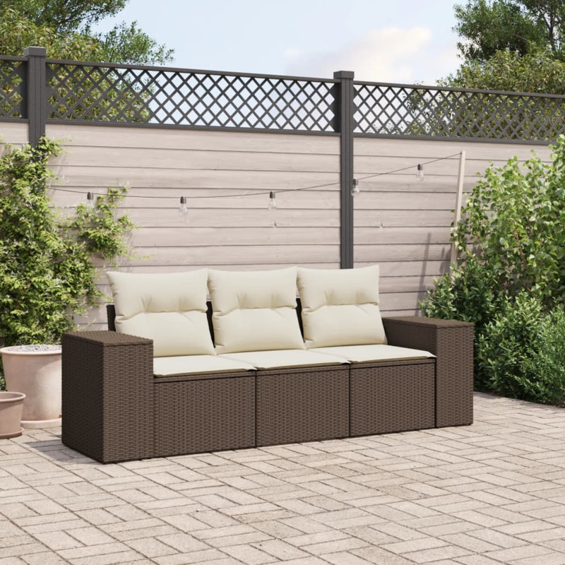 Ensemble de canapé de jardin Vidaxl - brun