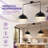 41'' 2-Light Black Dome Pendant Lights, Industrial Hanging Fixtures for Kitchen Island-194686325