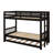Jeilany Kids Twin Over Full Bunk Bed with Trundle-2017907459