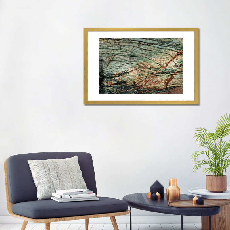 Layered Chorus - Reproduction d'art murale - Papier d'art encadré, 24" x 32", Framed Paper, Gold