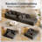 Compressed Chenille Chaise Skeletonless Sofa - No Assembly, High-Density Sponge, Space-Saving Design for Apartments & Living Rooms